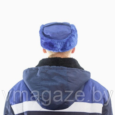 Шапка-кепка утеплённая "Мастер"(темно-синяя) - фото 2 - id-p199616532