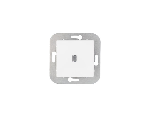 Выключатель 1 клав. (cкрытый, 10А) со световой индикацией, белый, Уют, Bylectrica - фото 1 - id-p199617119