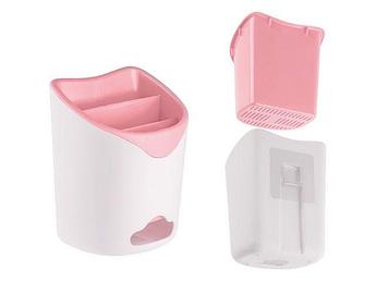 Подставка для столовых приборов, бело-розовая, PERFECTO LINEA