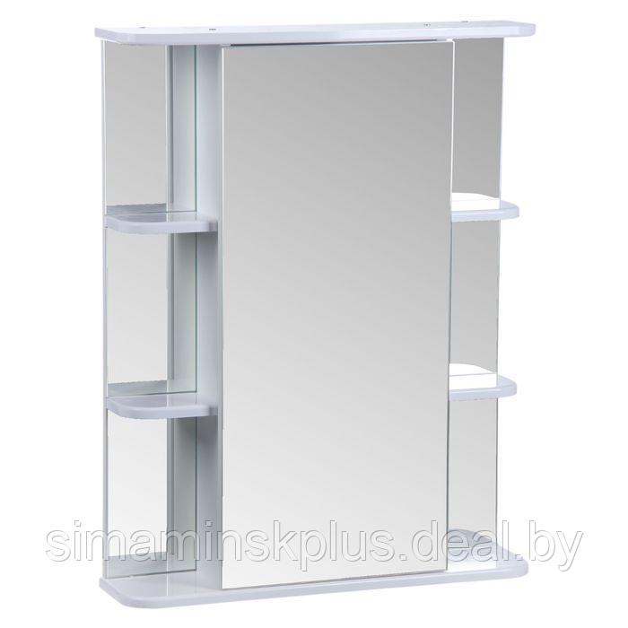 Зеркало-шкаф "Тура" З.01-6501, с двумя секциями полок, 65 х 15,4 х 83,2 мм - фото 1 - id-p199624036