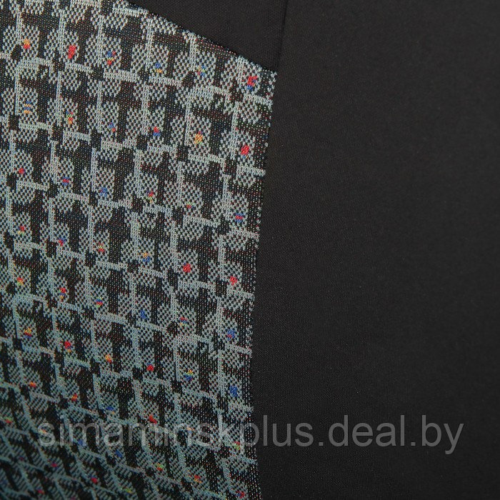 Авточехлы универсальные Nova Bright, черные с серыми вставками, жаккард, 11 предметов - фото 3 - id-p199620218