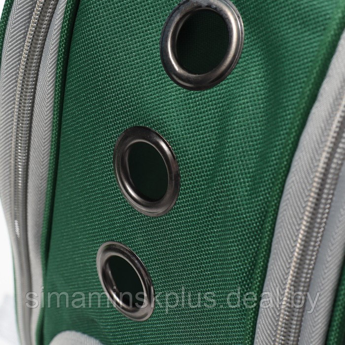 Прозрачный раскладывающийся рюкзак для животных, 33 х 28 х 42 см, зеленый - фото 9 - id-p199621188