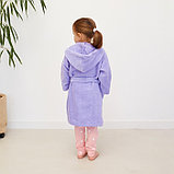 Халат махровый детский Экономь и Я, размер 36, цвет сиреневый, 100% хлопок, 320 г/м2, фото 3
