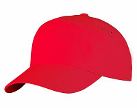 Кепи-бейсболка застёжка-пластик(цвет красный)