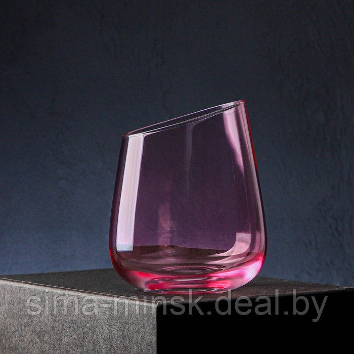 Стакан низкий Magistro «Иллюзия», 450 мл, 9,5×11,5 см, цвет розовый - фото 1 - id-p199624789