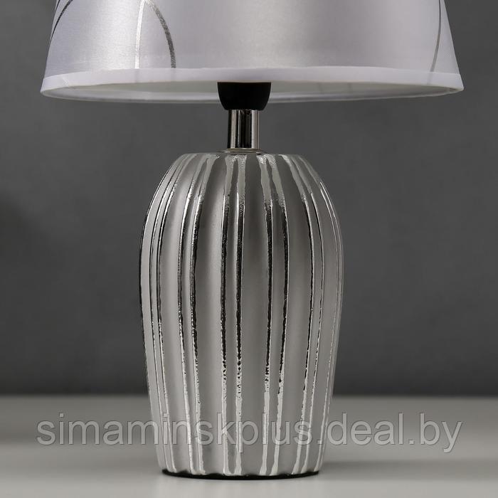 Лампа настольная 16192/1 E14 40Вт серый с серебром 20х20х33 см - фото 5 - id-p199626755