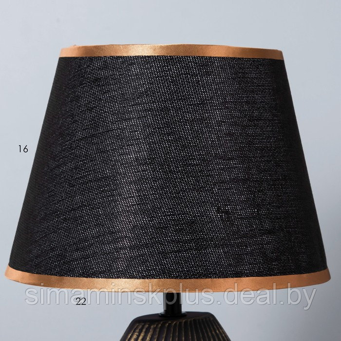 Настольная лампа "Аллано" E14 40Вт черно-золотой 20х25х39 см - фото 4 - id-p199626782