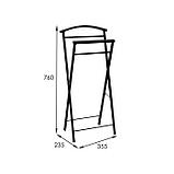 Вешалка костюмная «Контур малый», 35,5×23,5×76 см, цвет чёрный, фото 4
