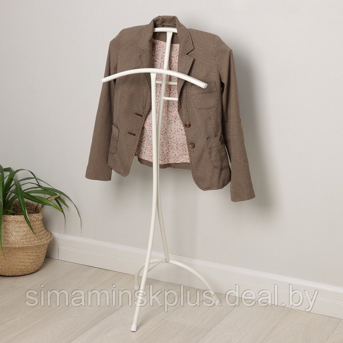 Вешалка костюмная «Слуга», 47×36×106 см, цвет белый - фото 1 - id-p199625041