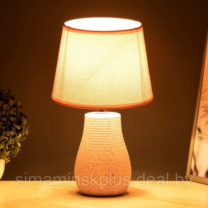 Настольная лампа "Эвили" Е14 40Вт розовый 20х20х34 см - фото 3 - id-p199626867