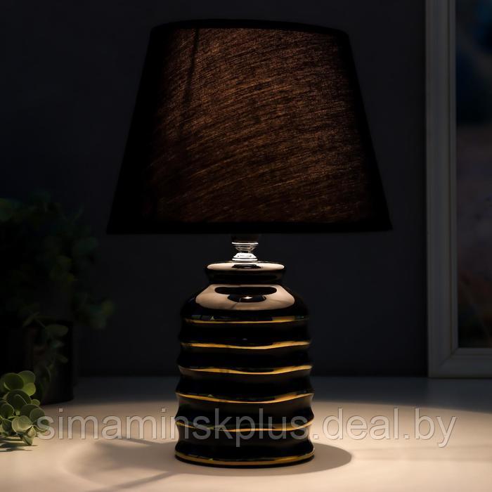 Лампа настольная 16610/1BK E14 40Вт черно-золотой 20х20х32,5 см - фото 3 - id-p199626937
