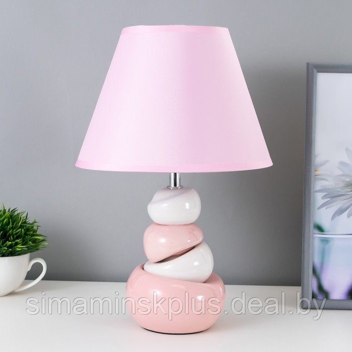 Настольная лампа 16870/1 E14 40Вт бело-розовый 23х23х35 см - фото 1 - id-p199626945