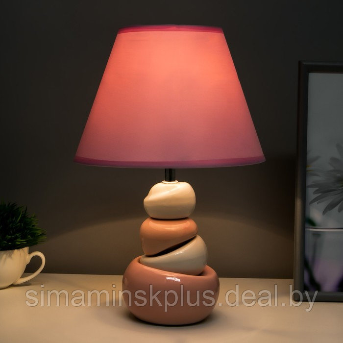 Настольная лампа 16870/1 E14 40Вт бело-розовый 23х23х35 см - фото 3 - id-p199626945
