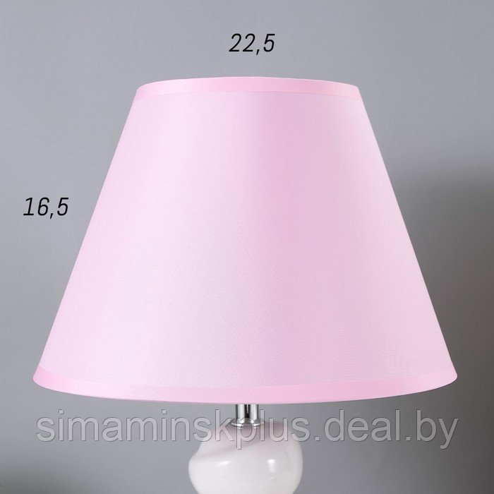 Настольная лампа 16870/1 E14 40Вт бело-розовый 23х23х35 см - фото 5 - id-p199626945