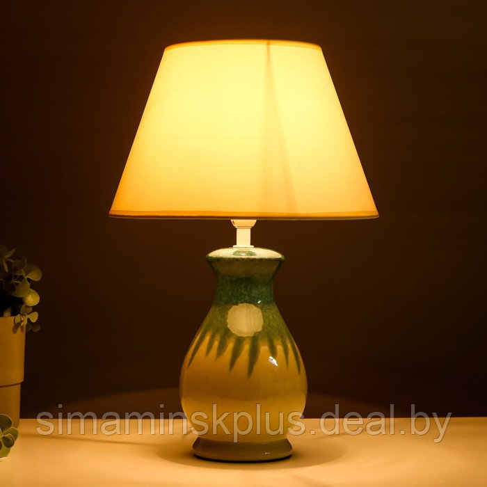 Настольная лампа 16800/1GN E14 40Вт бело-зеленый 25x25x37 см - фото 3 - id-p199626950