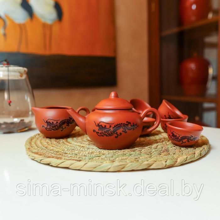 Набор для чайной церемонии керамический «Дракон», 10 предметов: 8 пиал 35 мл, чайник 200 мл, чахай 150 мл, - фото 9 - id-p199622772