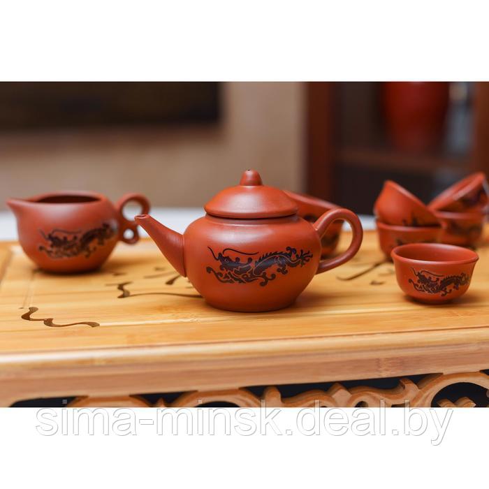 Набор для чайной церемонии керамический «Дракон», 10 предметов: 8 пиал 35 мл, чайник 200 мл, чахай 150 мл, - фото 10 - id-p199622772