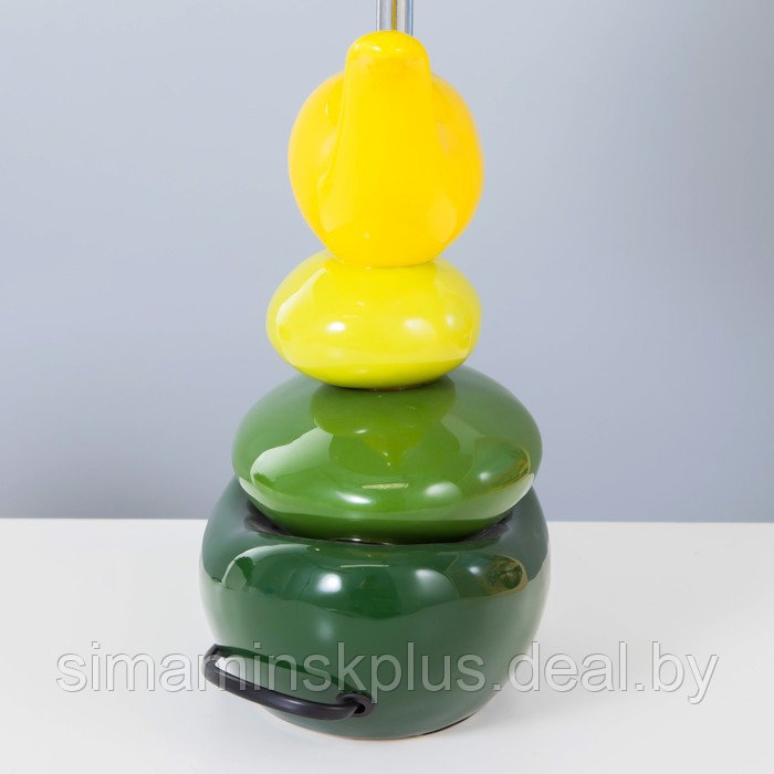 Настольная лампа "Птичка" Е14 40Вт желто-зеленый 28х28х47 см - фото 7 - id-p199627014