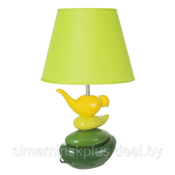 Настольная лампа "Птичка" Е14 40Вт желто-зеленый 28х28х47 см - фото 9 - id-p199627014