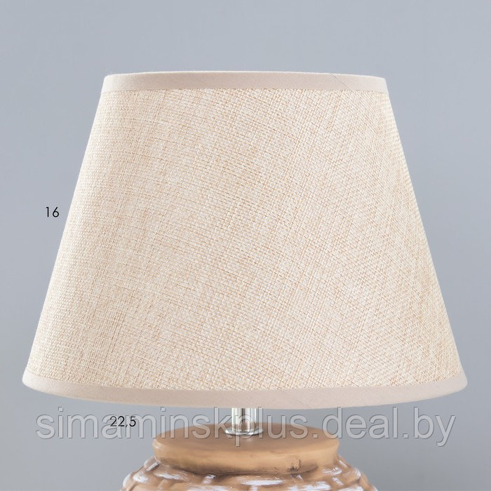 Настольная лампа "Ориана" Е27 40Вт бежевый 21х21х33 см - фото 4 - id-p199627156