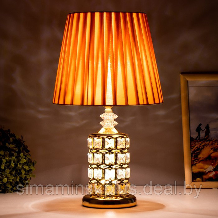 Настольная лампа с подсветкой 16684/1 E27 40Вт золото - фото 3 - id-p199627169
