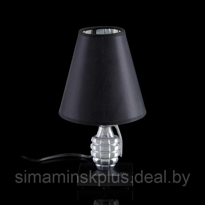 Лампа настольная "Граната" черно-серебристая, 30 × 22 × 22 см - фото 1 - id-p199627190