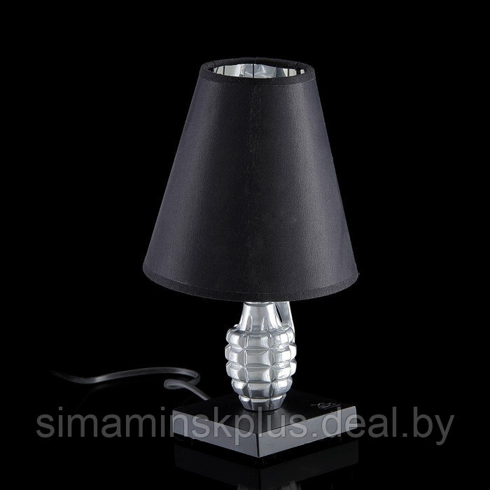 Лампа настольная "Граната" черно-серебристая, 30 × 22 × 22 см - фото 2 - id-p199627190