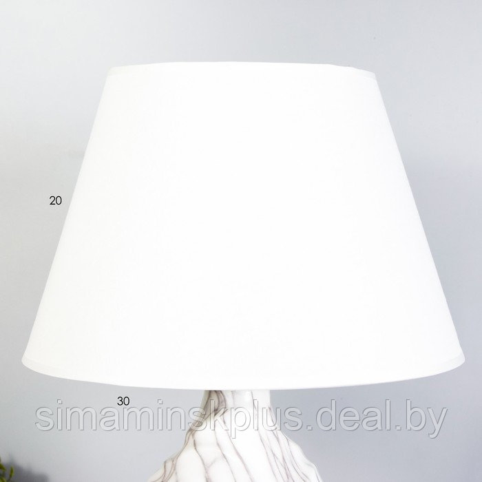 Настольная лампа "Скарла" E14 40Вт бело-серый 30х30х46 см - фото 6 - id-p199627194