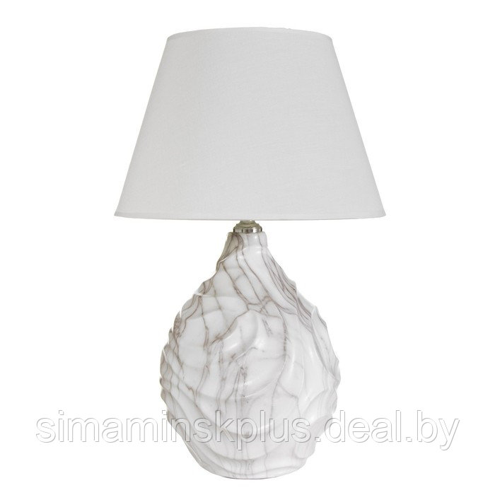 Настольная лампа "Скарла" E14 40Вт бело-серый 30х30х46 см - фото 8 - id-p199627194