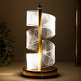 Настольная лампа "Спираль" LED 5Вт золото 11х11х25 см, фото 3