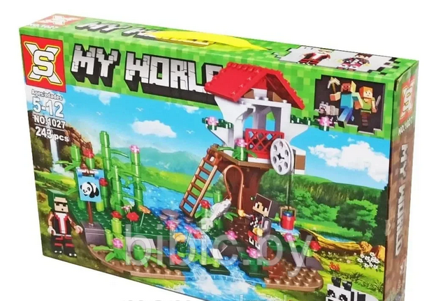 Детский конструктор Minecraft остров панды Майнкрафт 1027 серия my world блочный аналог лего lego - фото 3 - id-p199630349