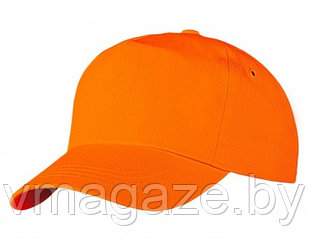 Кепи-бейсболка застёжка-пластик(цвет оранжевый)