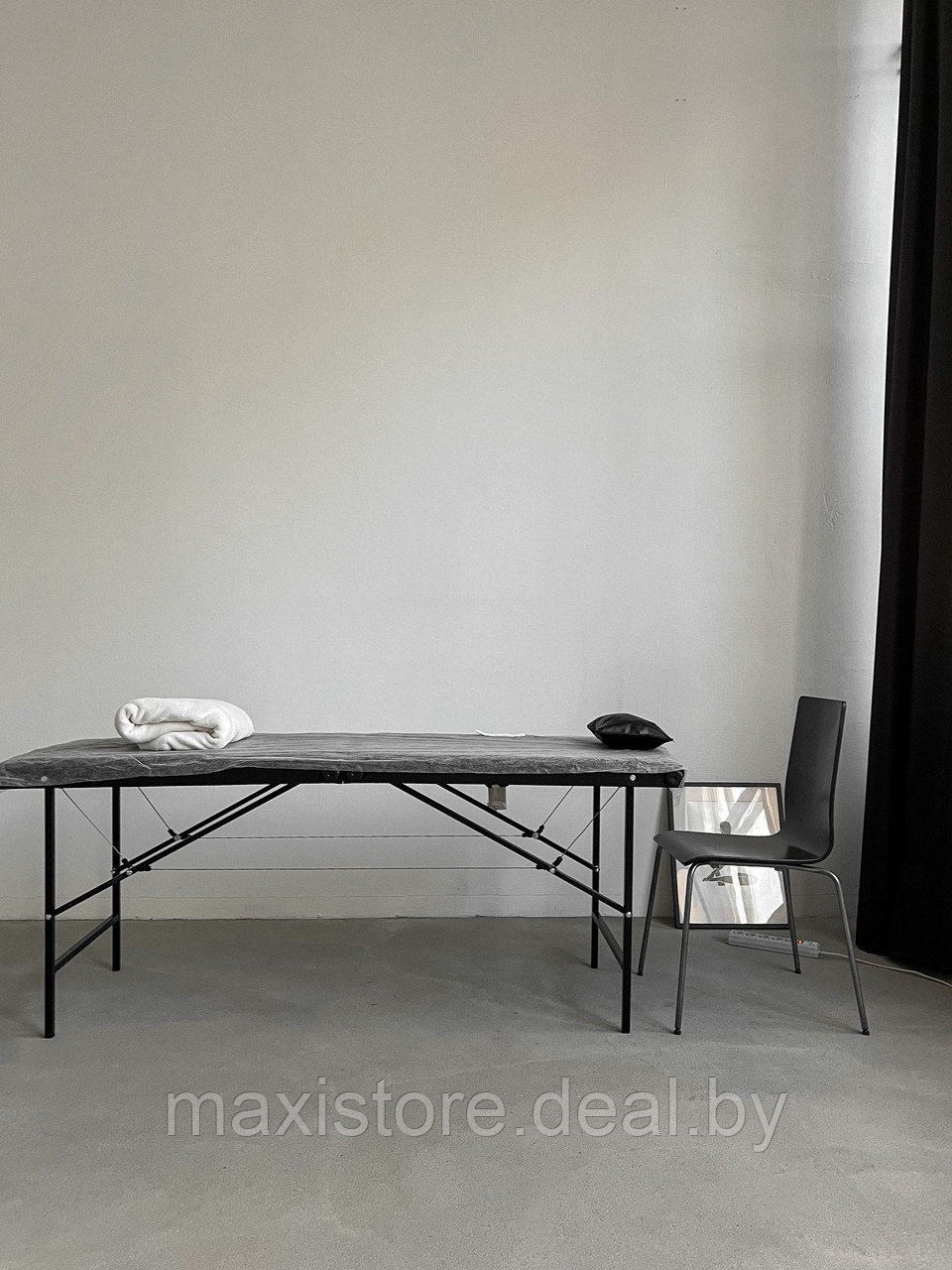 Массажный стол 190х80х70 (Черный) с подушкой - фото 2 - id-p199663819
