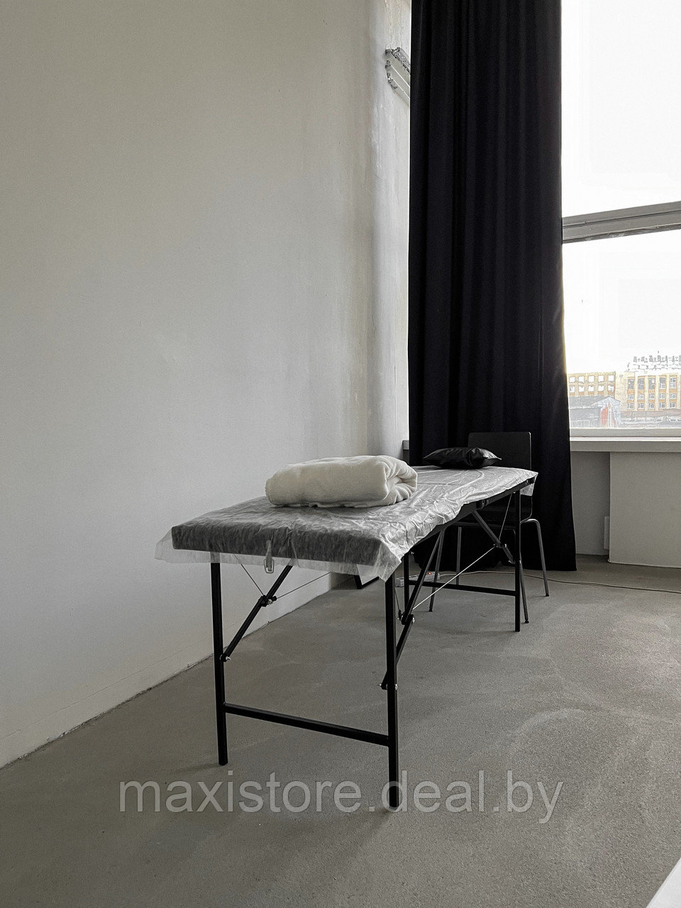 Массажный стол 190х80х70 (Черный) с подушкой - фото 3 - id-p199663819