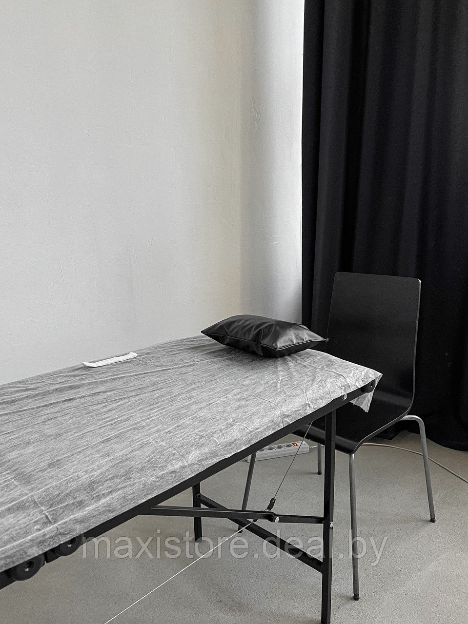 Массажный стол 190х80х70 (Черный) с подушкой - фото 4 - id-p199663819
