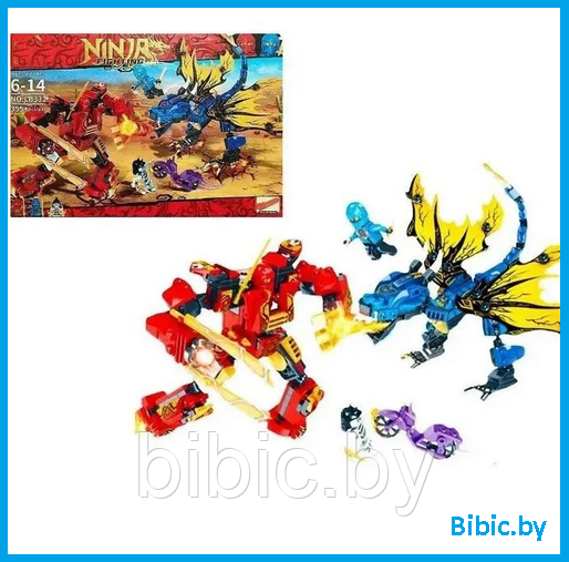 Детский конструктор Ninjago Ниндзяго робот самурай храм LB329 аналог lego лего серия Ninja крепость - фото 1 - id-p199665092