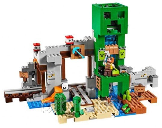 Детский конструктор Minecraft Шахта крипера Майнкрафт 1035 серия my world блочный аналог лего lego - фото 4 - id-p199665523