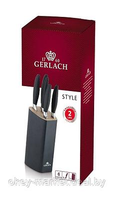 Набор ножей 6 эл. с деревянным блоком Gerlach Style Plus, фото 2