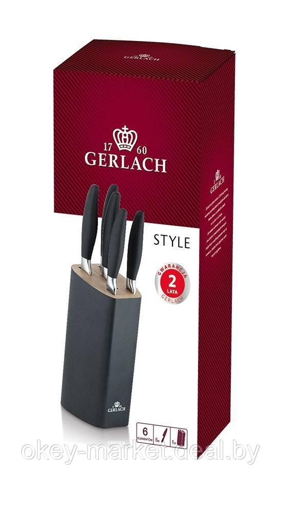 Набор ножей 6 эл. с деревянным блоком Gerlach Style Plus - фото 4 - id-p59236908