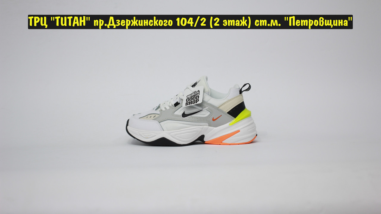 Кроссовки Nike M2K Tekno White Grey Orange Green - фото 3 - id-p98794846