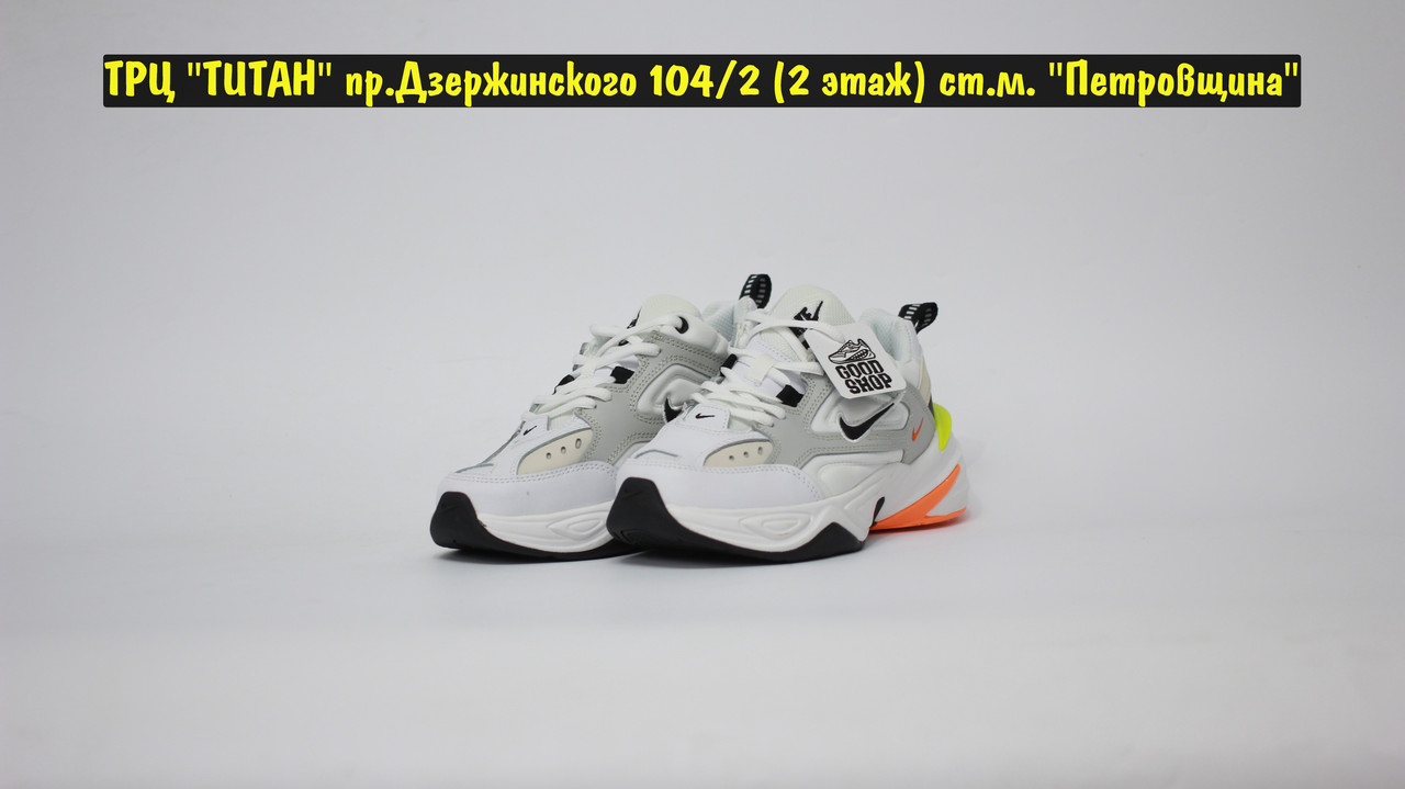 Кроссовки Nike M2K Tekno White Grey Orange Green - фото 2 - id-p98794846