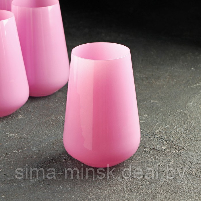 Набор стаканов для виски «Сандра», 380 мл, 6 шт, цвет розовый - фото 2 - id-p199666308