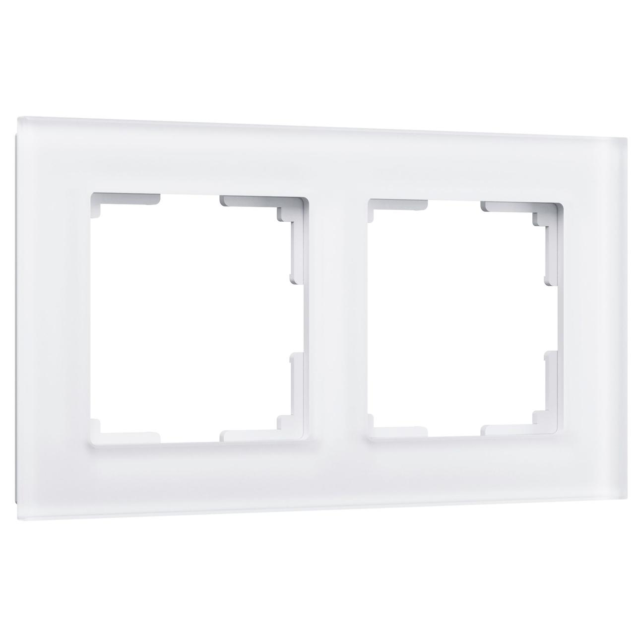 Рамка на 2 поста (белый матовый)