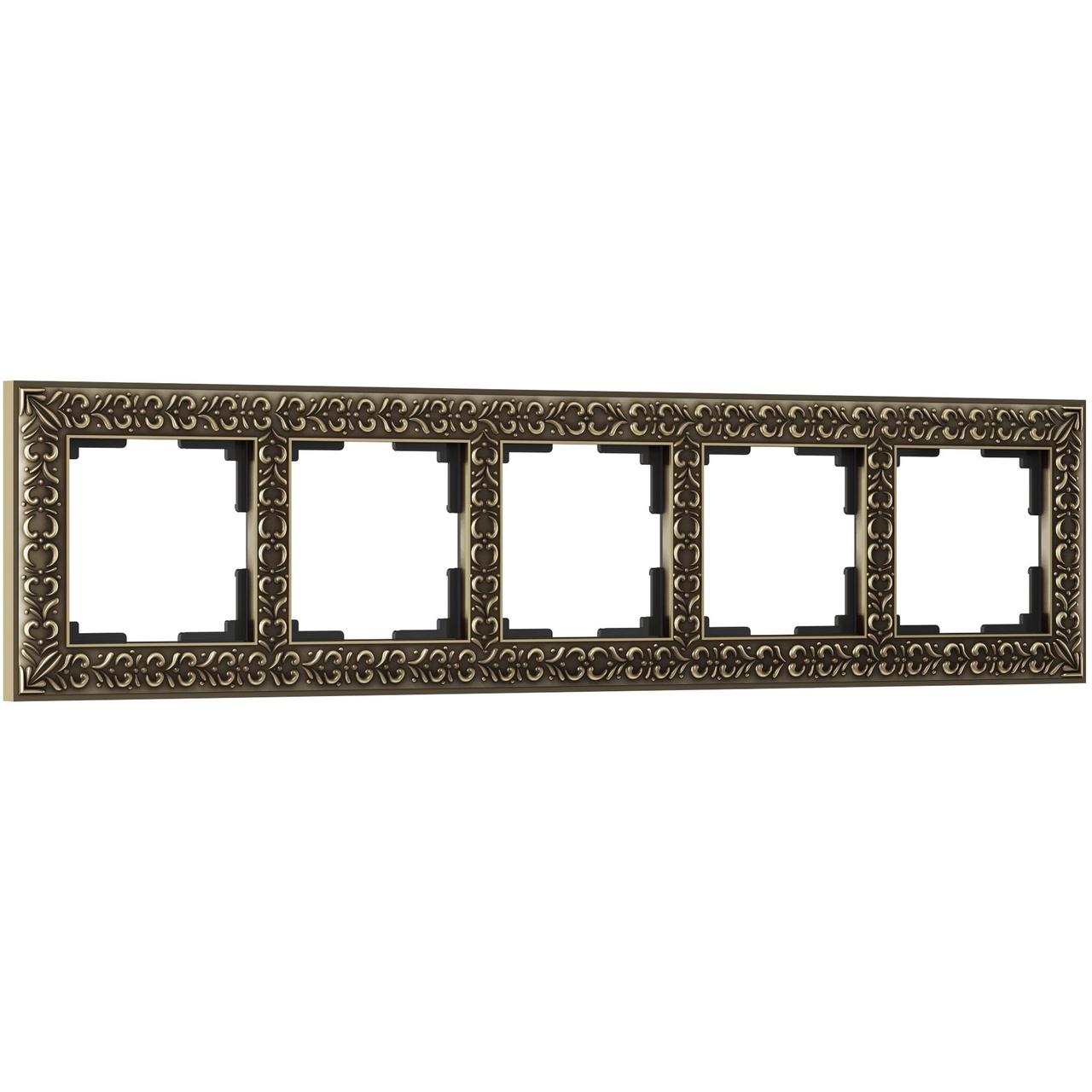 Рамка на 5 постов (бронза)