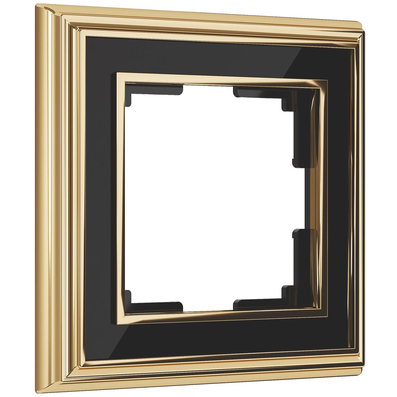 Рамка на 1 пост (золото/черный, Palacio) / WL17-Frame-01 - фото 1 - id-p199660972
