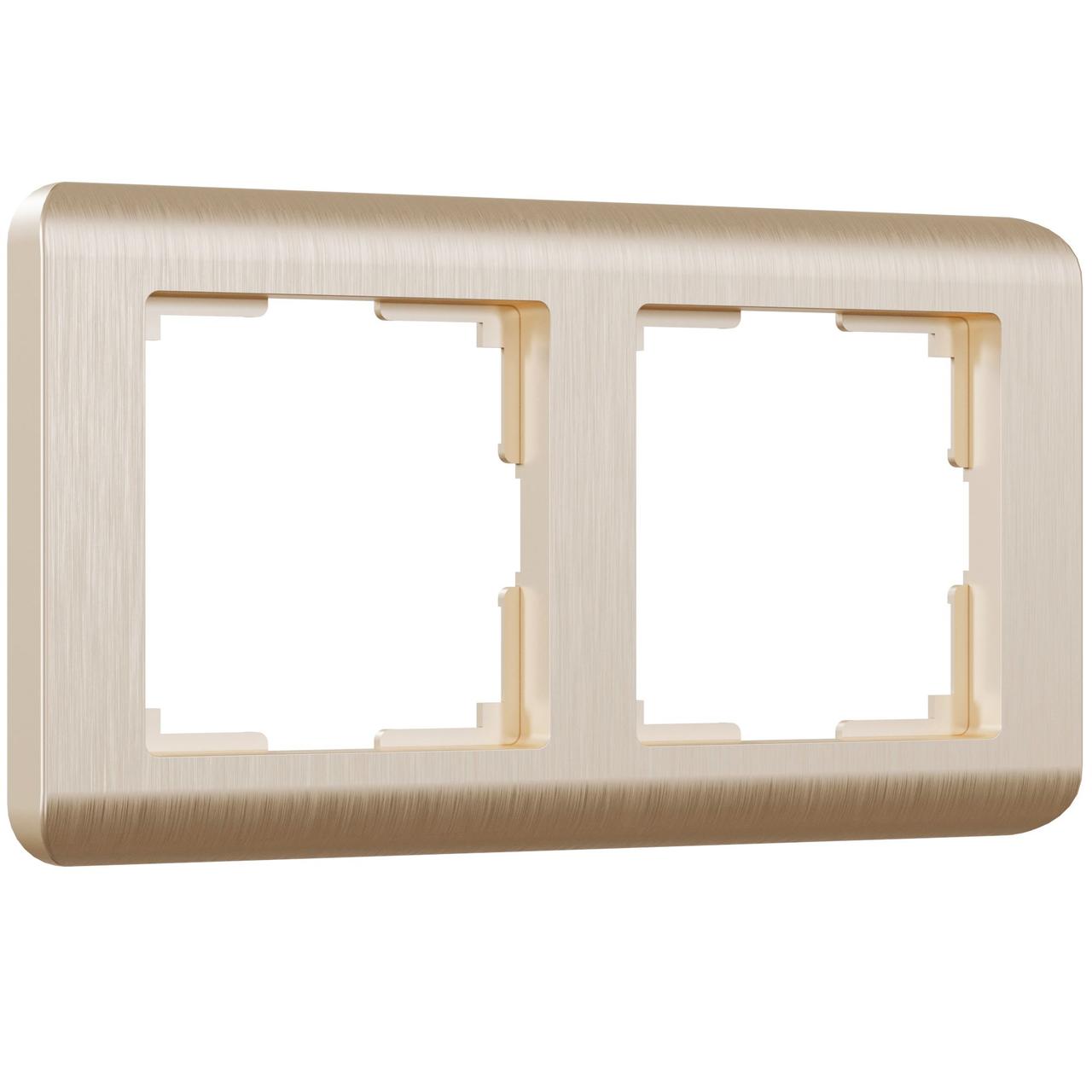 Рамка на 2 поста (шампань)