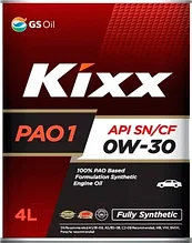 Моторное масло KIXX PAO 1 SN/CF 0W30 4L