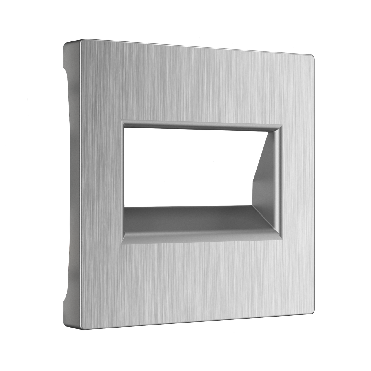 Накладка для двойной розетки Еthernet RJ-45 (серебряный рифленый) / WL09-RJ45+RJ45-CP