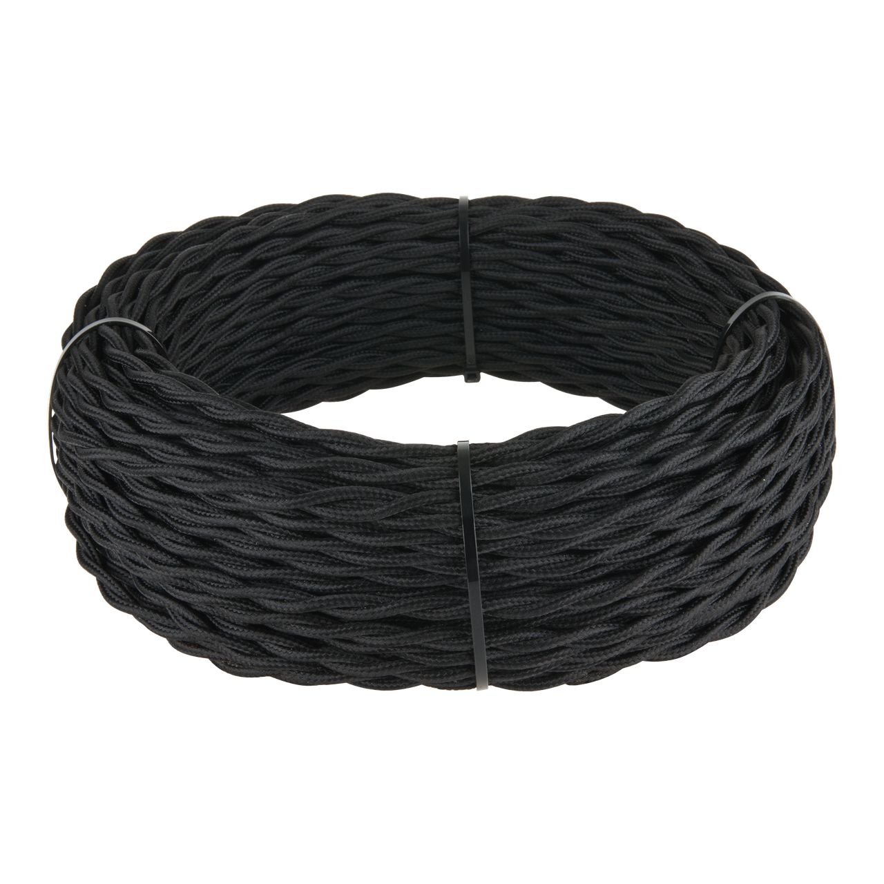 Ретро кабель витой 2х1,5 (черный) 50м - фото 1 - id-p199665232