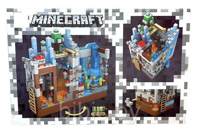 Детский конструктор Minecraft Шахта крепость Майнкрафт 123-225 серия my world блочный аналог лего lego - фото 2 - id-p199671017